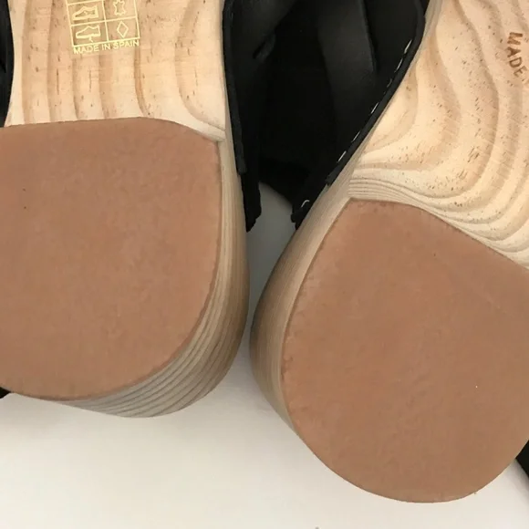 FREE PEOPLE Emmy Wrap Clog Black Ankle Wrap Sandal Women’s Size EU 37 - Picture 12 of 16